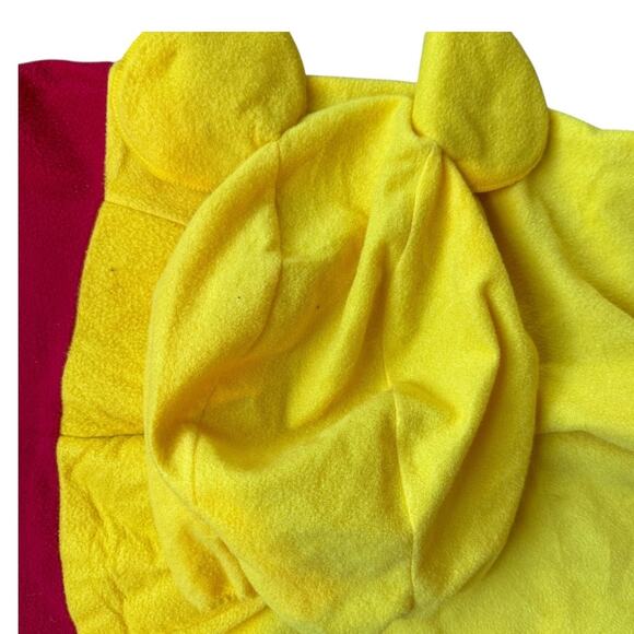 VTG Disney Catalog Winnie the Pooh Costume Fleece Hooded Jumpsuit Kids Size 4–6 - Picture 3 of 7